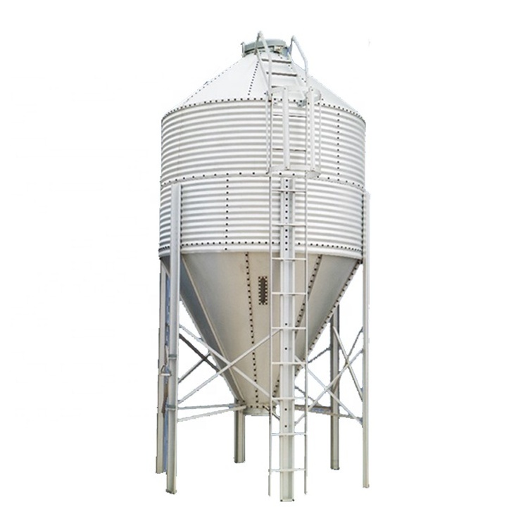 Chicken poultry farmming Feed Silo Small Size Feed Silo Chicken Feed Storage Bins Galvanized Hopper Bottom