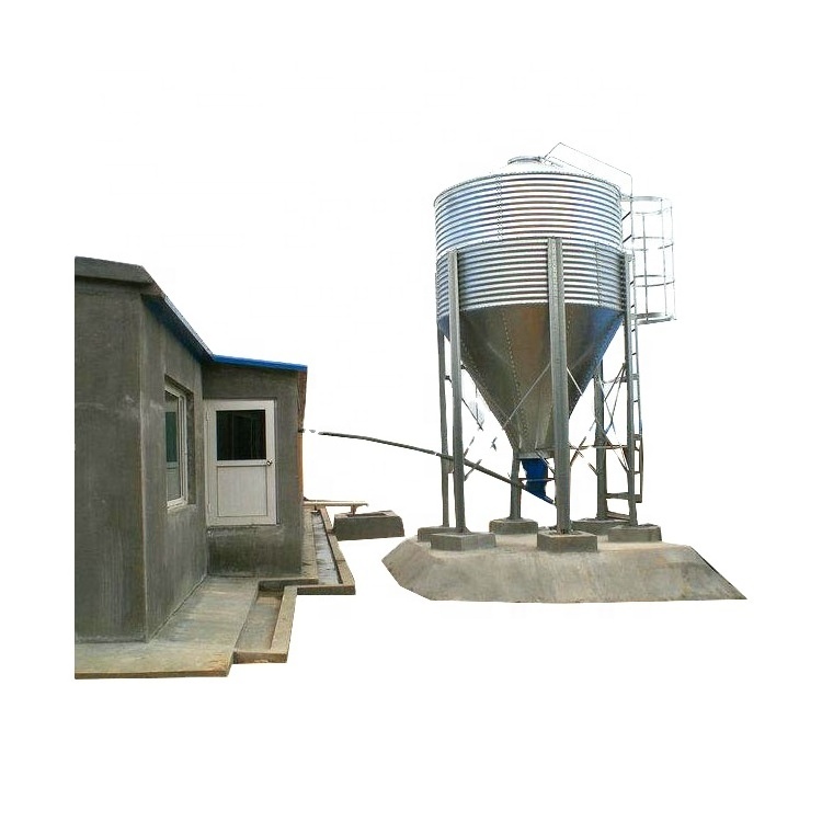 Chicken poultry farmming Feed Silo Small Size Feed Silo Chicken Feed Storage Bins Galvanized Hopper Bottom