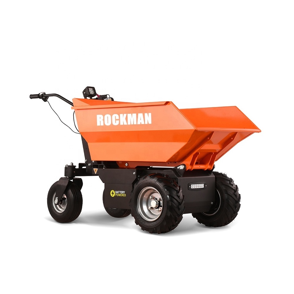 most popular landscaping use Compact automation hydraulic tipping 500KG electric mini dumper battery powered wheel barrow