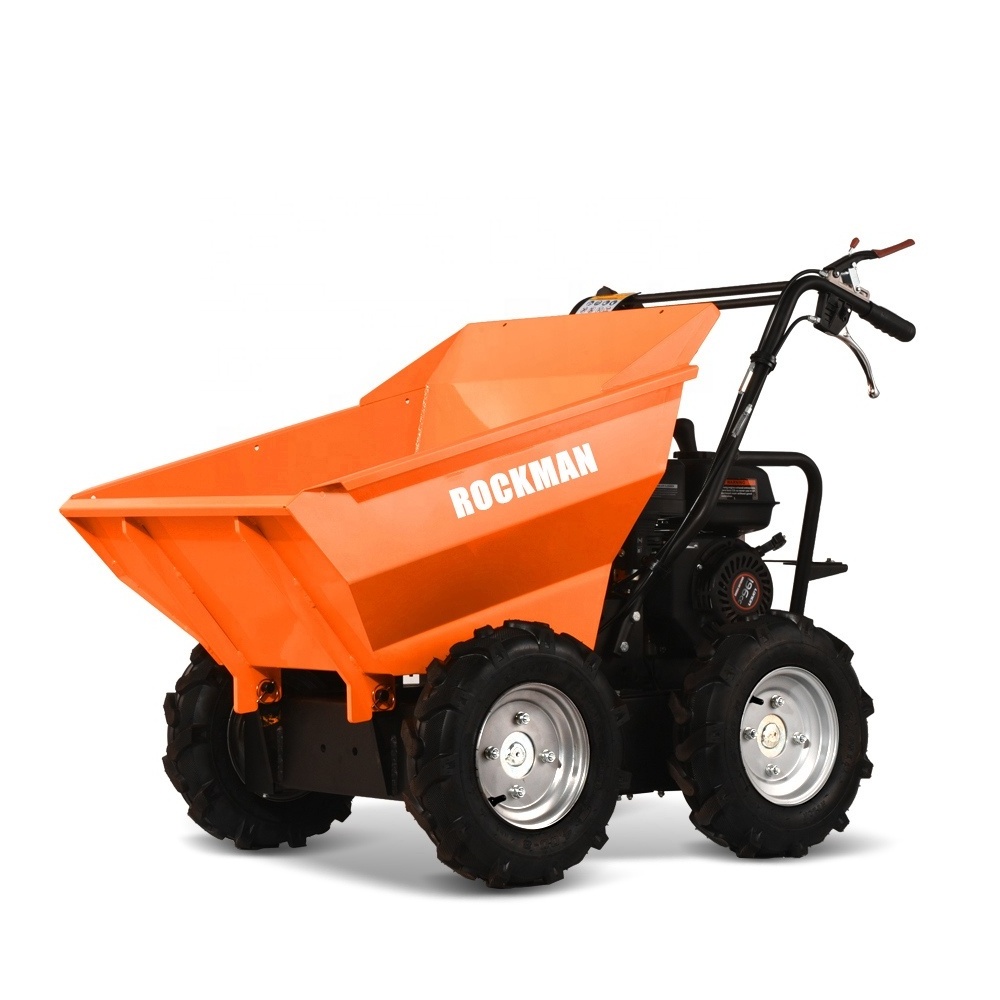 compact 300KG loading capacity brake steering garden home use  6.5hp gasoline power  mini dumper 300 kg/dumper mini /wheelbarrow