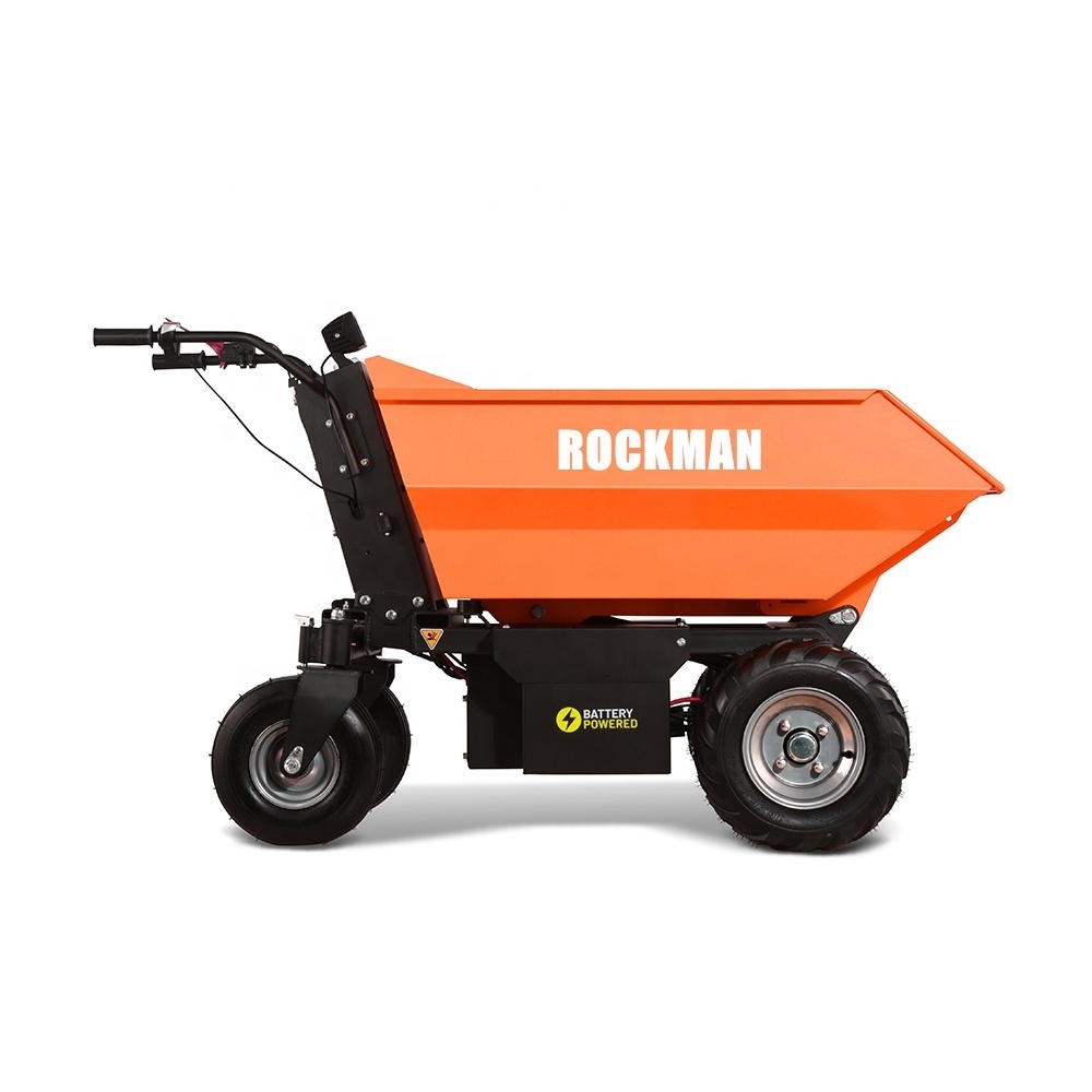 most popular landscaping use Compact automation hydraulic tipping 500KG electric mini dumper battery powered wheel barrow