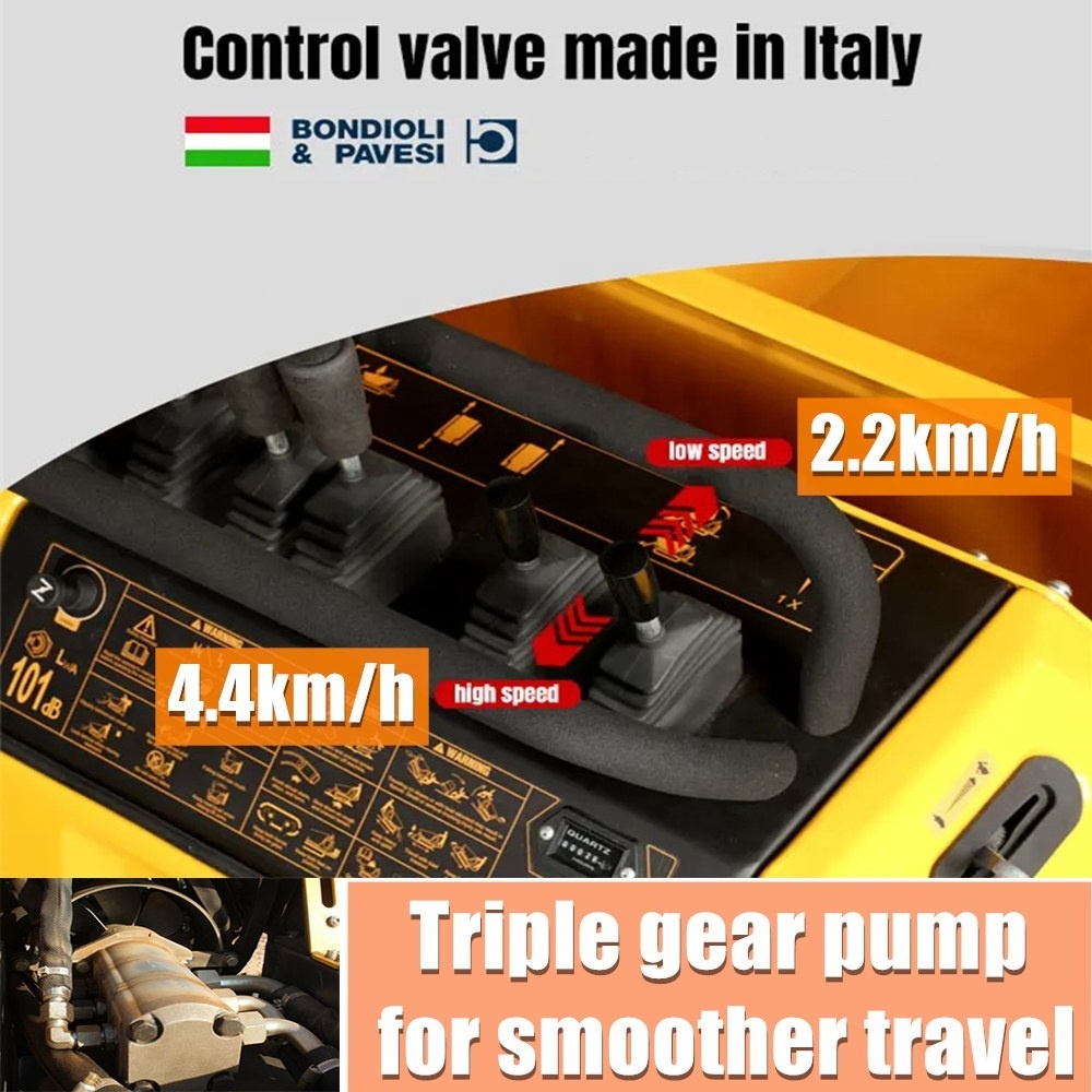 Italy design new compact 15hp petrol electric start engine hydraulic tipping mini dumper crawler 800kg/mini track dumper