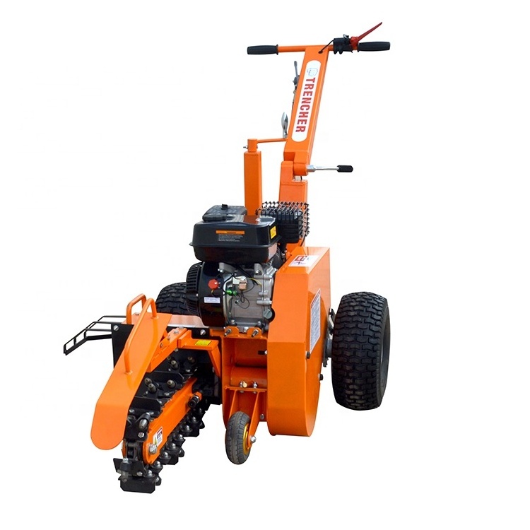 Loncin/Ducar 7 hp gasoline engine mini rock saw trencher for  for laying fiber optic cables