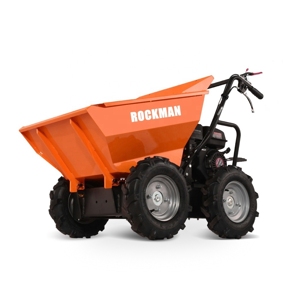 compact 300KG loading capacity brake steering garden home use  6.5hp gasoline power  mini dumper 300 kg/dumper mini /wheelbarrow