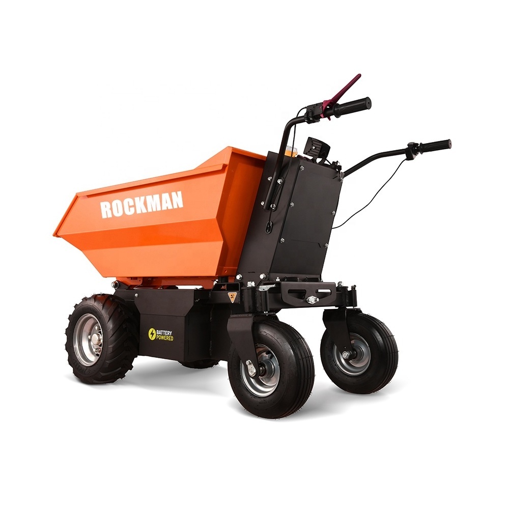 most popular landscaping use Compact automation hydraulic tipping 500KG electric mini dumper battery powered wheel barrow