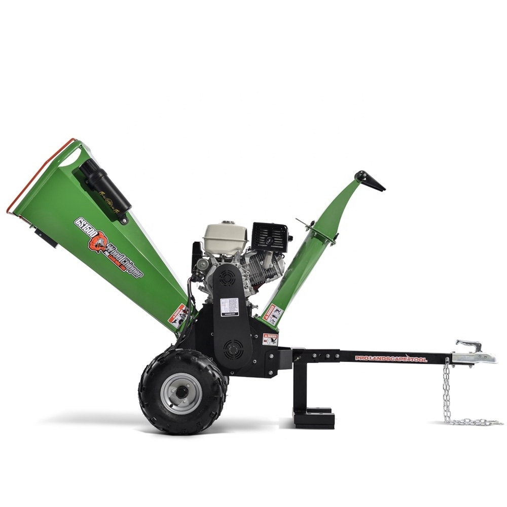 Trailer mounted 13hp engine gx390 wood chipper with TUV CE