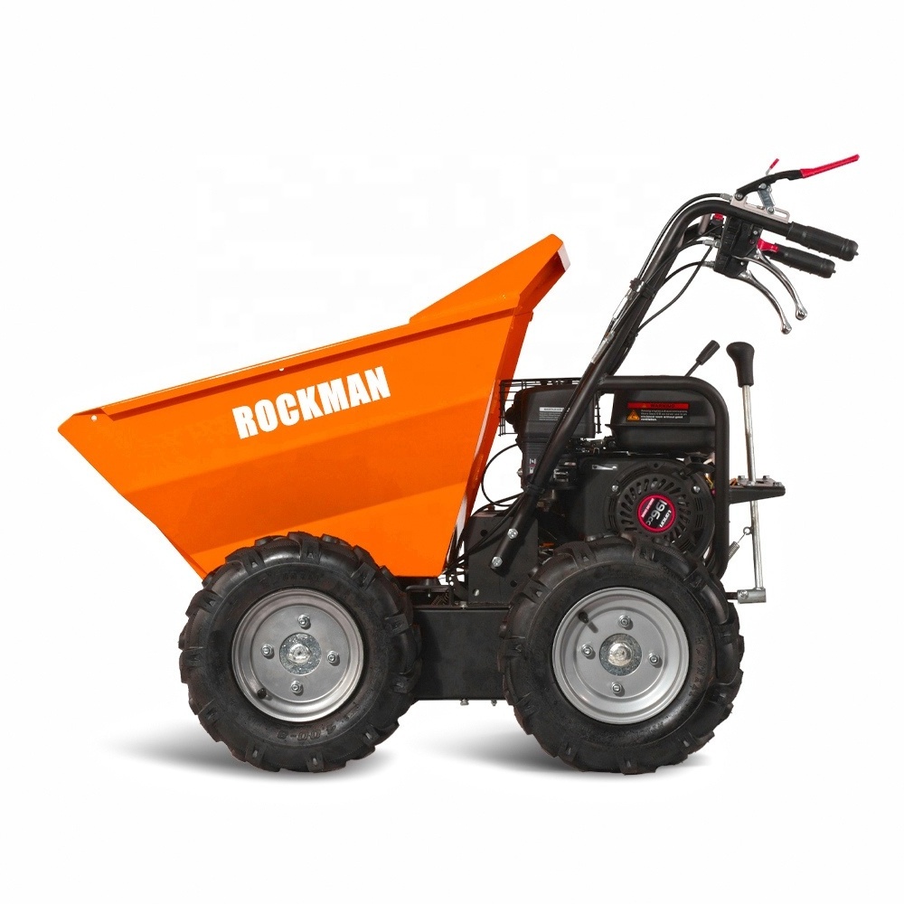 compact 300KG loading capacity brake steering garden home use  6.5hp gasoline power  mini dumper 300 kg/dumper mini /wheelbarrow