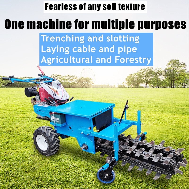 Agriculture self-propelled  tractor 3 point hitch  mini trencher machine chain china trade machinery saw for concrete road