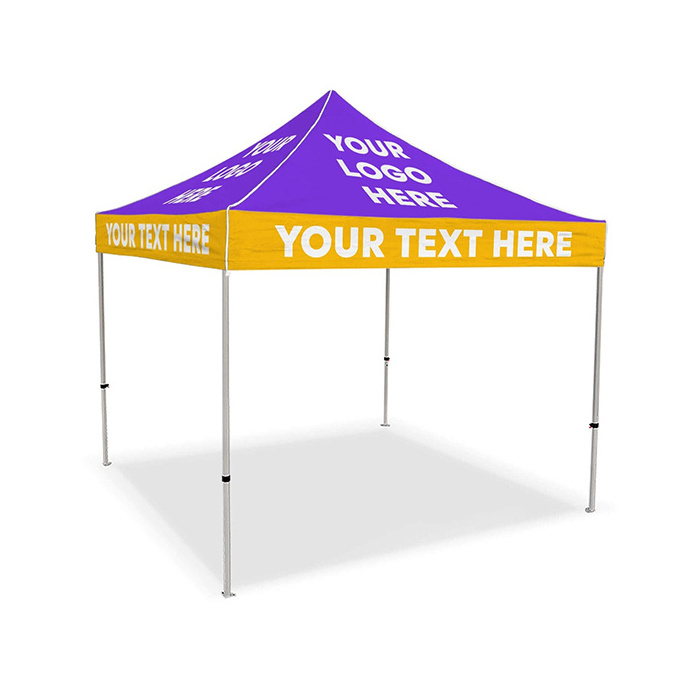 Custom Printed Aluminum Frame Pop Up Shower Canopy 600D 10x10ft Canopy Replacement Top for Pop Up Tent Roof Top Trade Show Tents