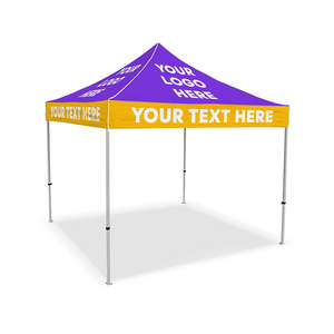 Custom Printed Aluminum Frame Pop Up Shower Canopy 600D 10x10ft Canopy Replacement Top for Pop Up Tent Roof Top Trade Show Tents