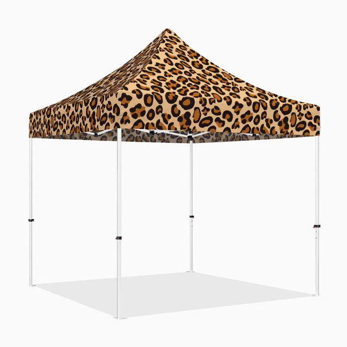 Factory 10x10Ft 10x15Ft 10x20Ft Pop Up Gazebo Tent Outdoor Picnic Park Leopard Print Camping Custom Canopy Tents