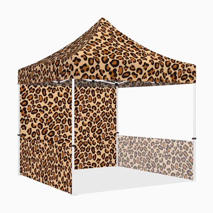 Factory 10x10Ft 10x15Ft 10x20Ft Pop Up Gazebo Tent Outdoor Picnic Park Leopard Print Camping Custom Canopy Tents