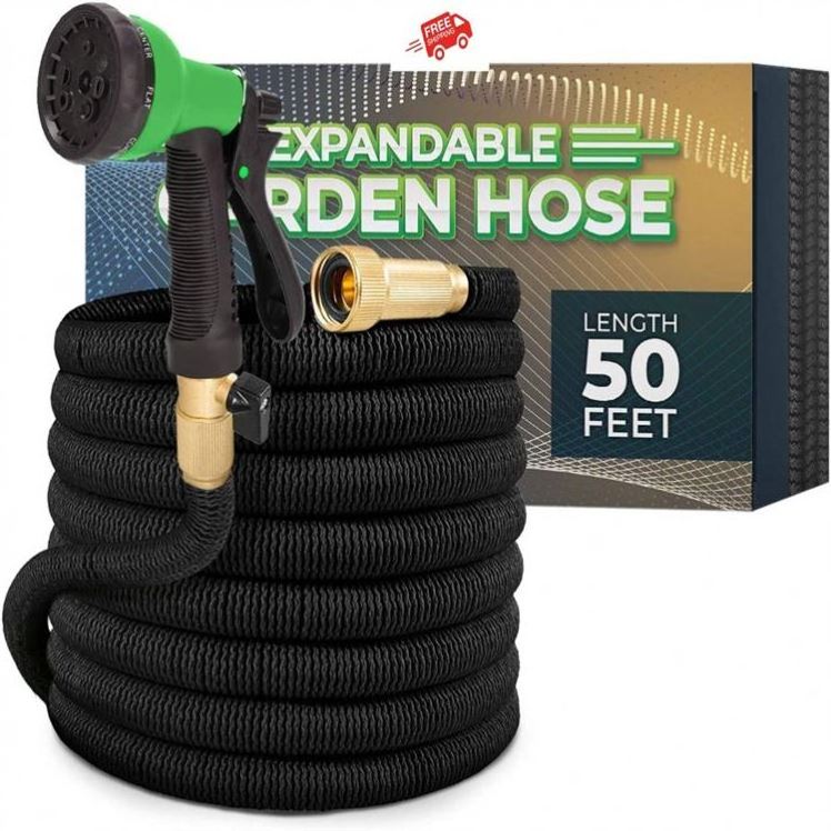 1/6 High Quality 25-100Ft Magic Expandable Garden Hose Flexible Garden Hose High Pressure Car Wash Hose