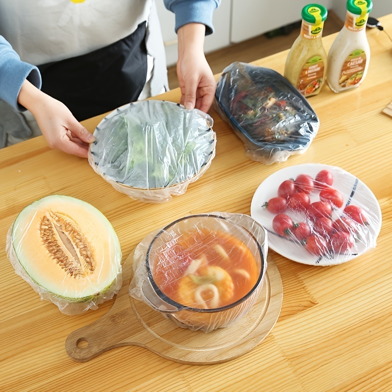 Household Elastic Food Storage Covers Disposable PE Plastic Bowl Plate Cover