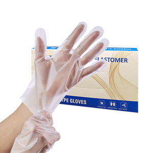 Hot Selling Food Grade Powder Free Disposable TPE/PE Gloves Low Cost Disposable PE Gloves