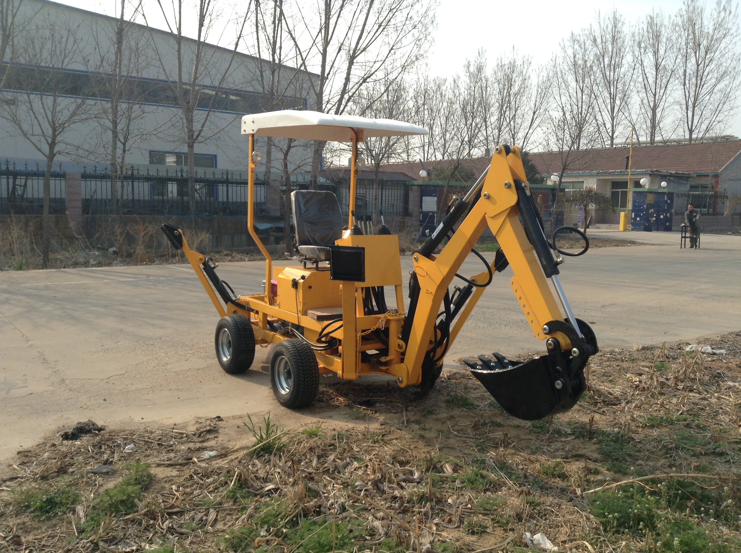 Mini towable 22HP engine backhoe/excavator