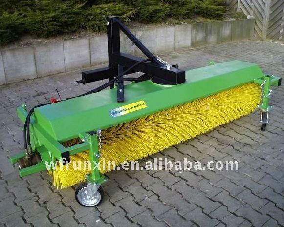 Tractor mounted 3 point hitch road sweeper