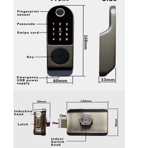 High Security Electric Digital Fingerprint Smart Door Lock With Tuya APP TTLOCK BLE Wifi Mobile Lock