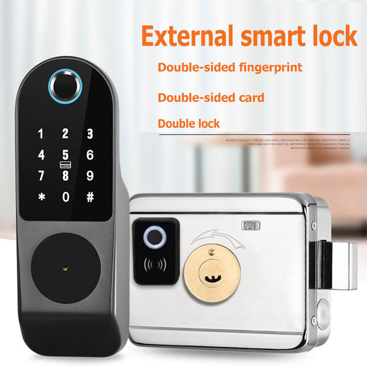 Fingerprint IC card Locks electronic Handle Home Locker Apartment TTlock office Door Lock with Tuya