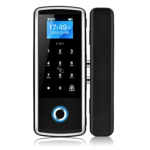 Hot Sale Glass Lock Intelligent Code Fingerprint Electronic Smart Door Lock For Glass Door