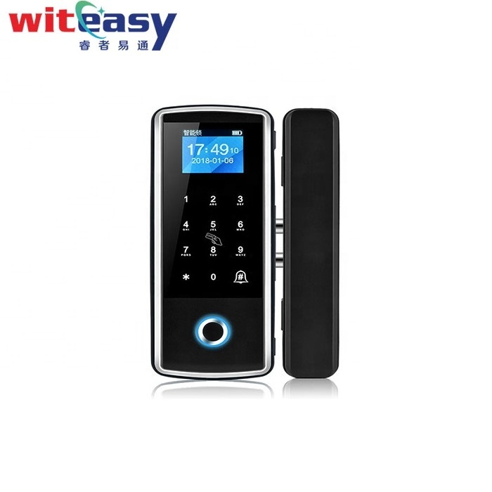 Hot Sale Glass Lock Intelligent Code Fingerprint Electronic Smart Door Lock For Glass Door