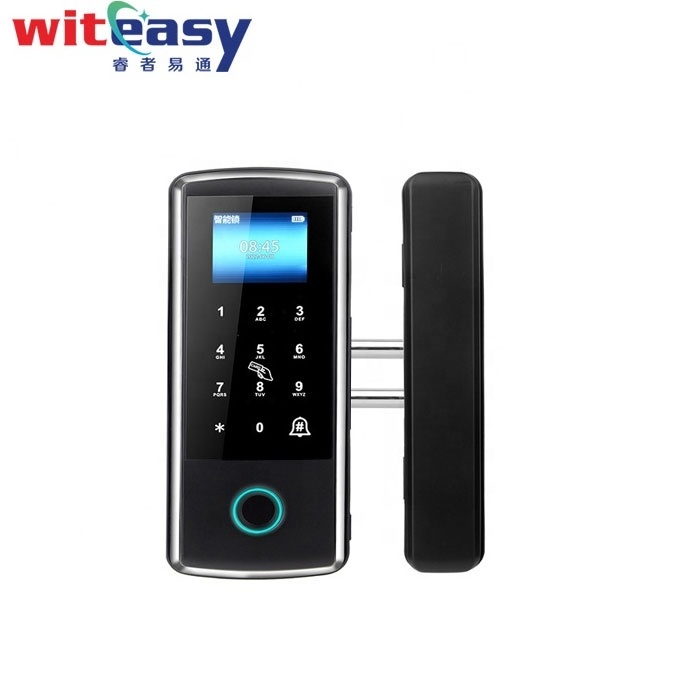 Hot Sale Glass Lock Intelligent Code Fingerprint Electronic Smart Door Lock For Glass Door