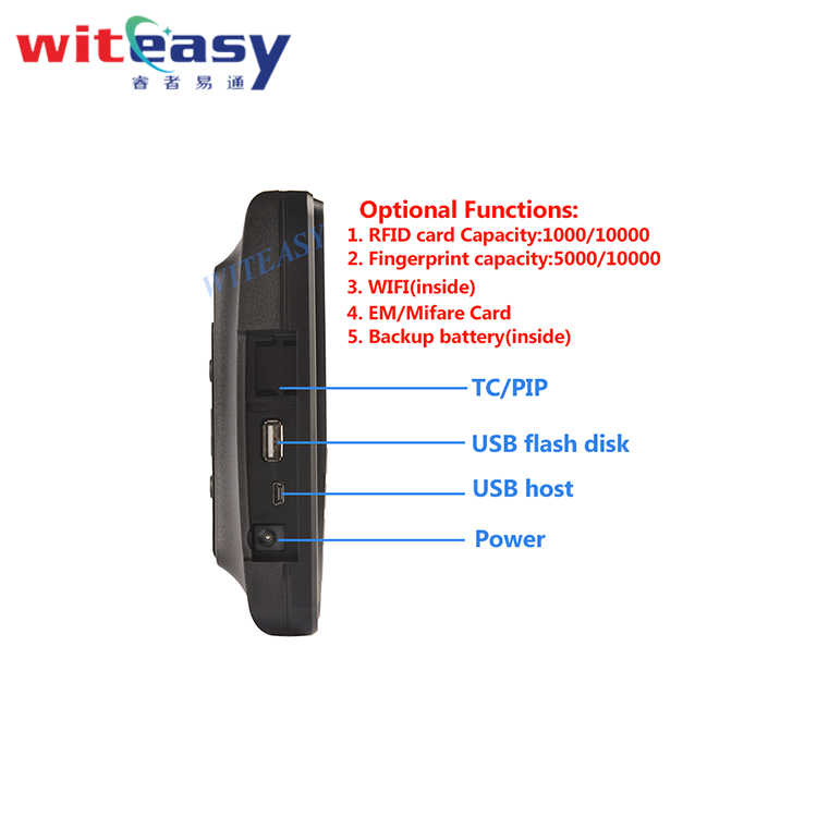 Witeasy A7 plus WIFI Thumb Register Fingerprint Time Clock And Attendance Tracking neural network