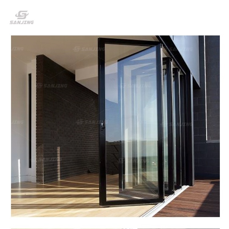 new arrival low price sliding folding glass door doors glass sliding patio aluminum bi folding door