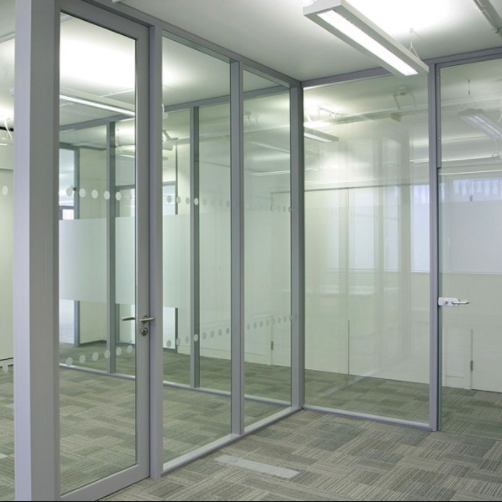 designs soundproof material aluminum panel  workstation glass wall office partition frameless door and partition