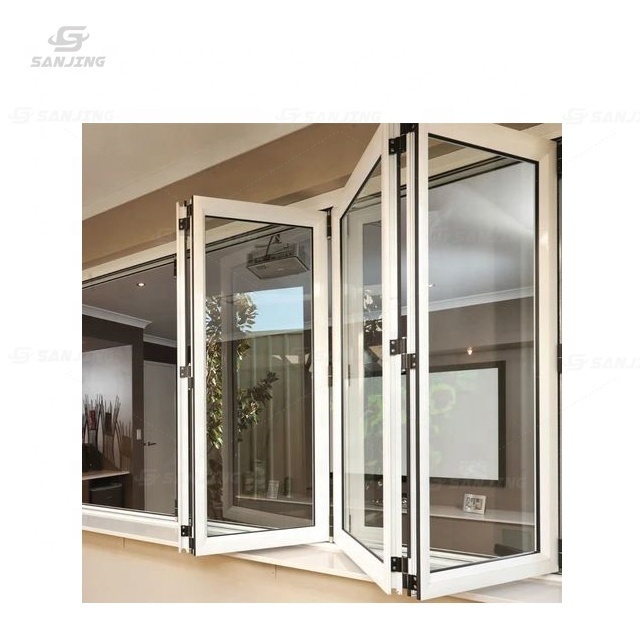 pvc windows double glazed glass folding glass windows