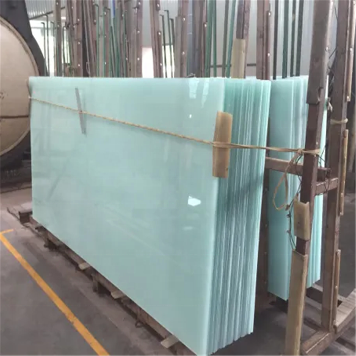 milky pvb white thickness building safety tempered laminated glass