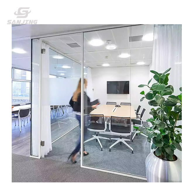 aluminum glass room divider materials used building  lightweight panel 10mm tempered office Glass partition wall