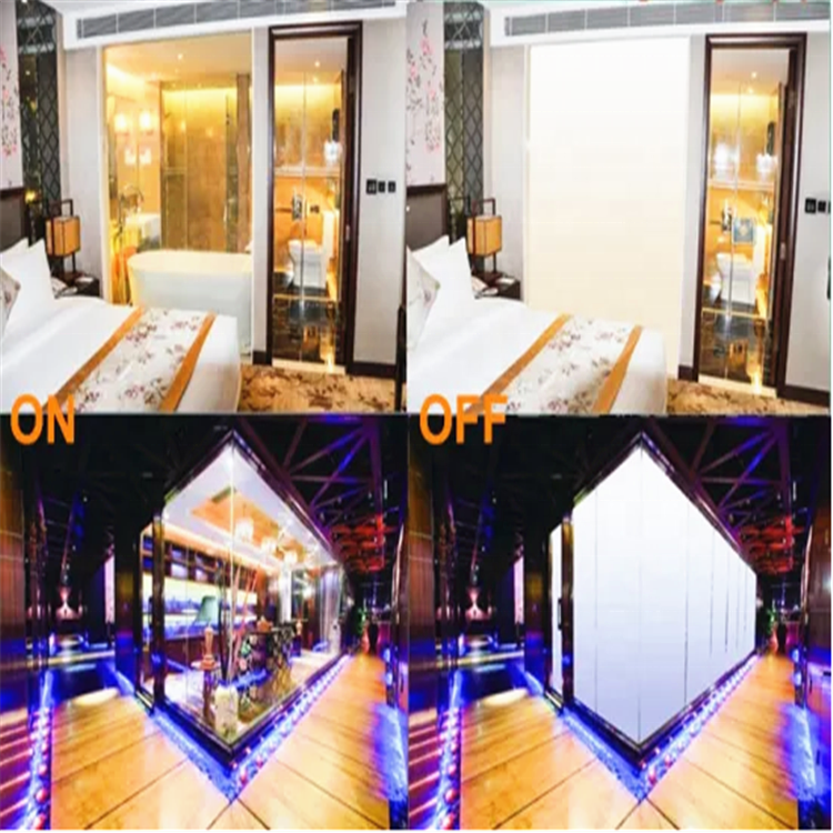 High Transparency self-adhesive low haze pdlc film Switchable Smart Glass Walls pdlc Switchable Smart Glass Privacy Glass Walls