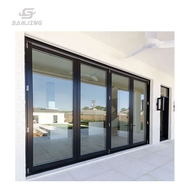 new arrival low price sliding folding glass door doors glass sliding patio aluminum bi folding door