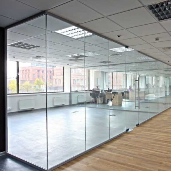 designs soundproof material aluminum panel  workstation glass wall office partition frameless door and partition