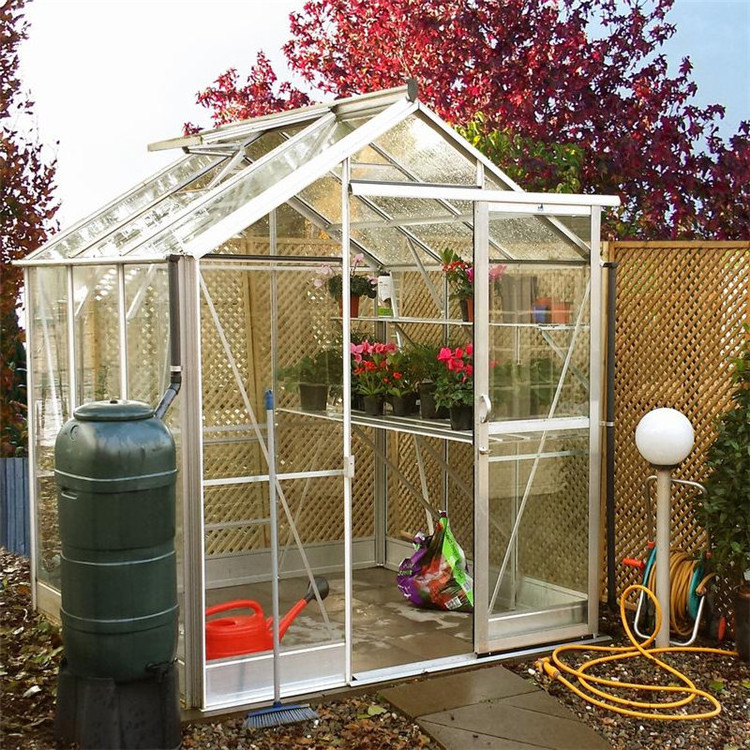 Aluminium houses sell used small mini low cost frame glass commercial garden greenhouses green house greenhouse