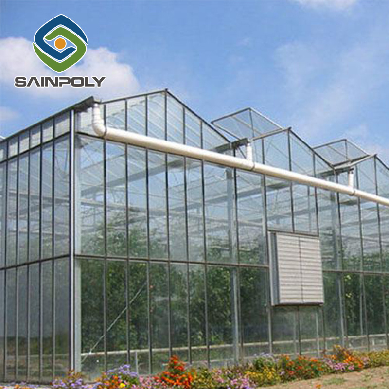 Large agriculture photovoltaic glass greenhouse used for sale