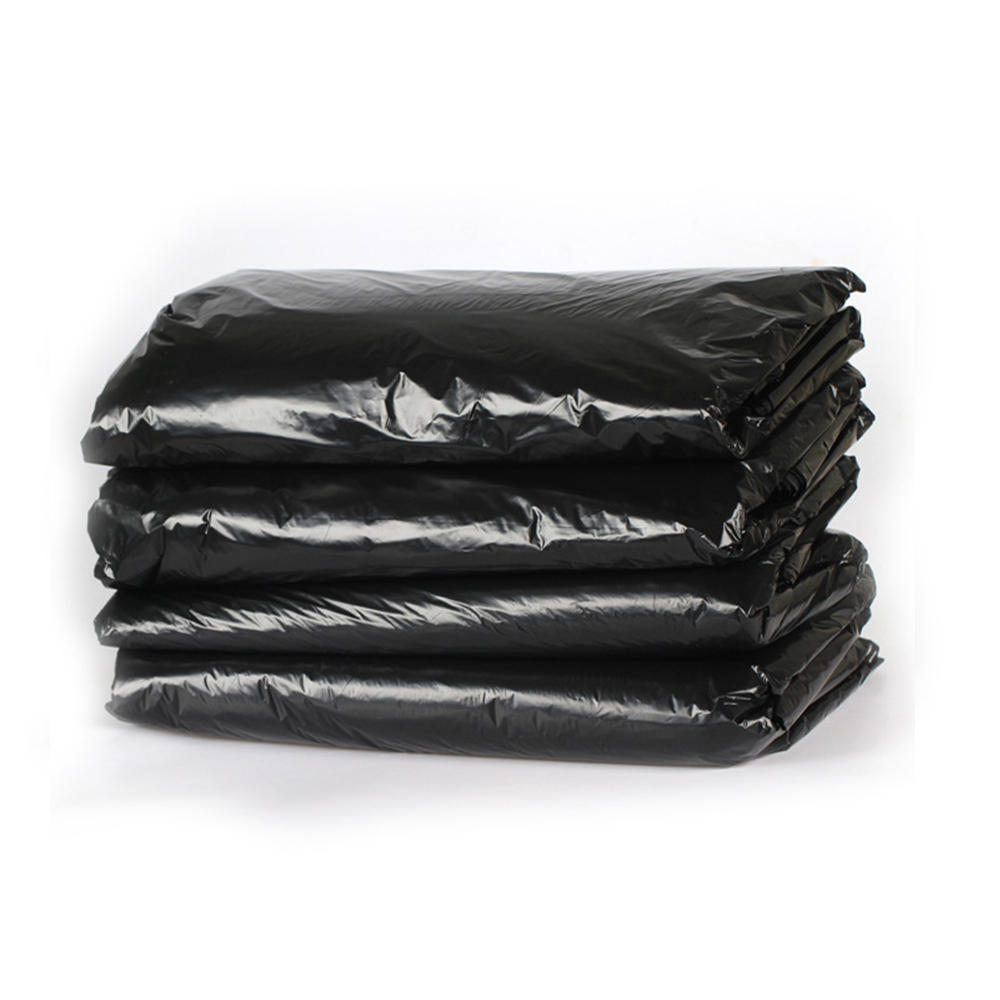 Heavy Duty Large Black Waterproof Outdoor Construction Dustbin Plastic Garbage Bag