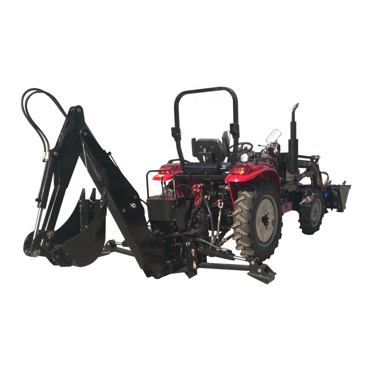 CE certificated factory price 4x4 compact tractor with loader and backhoe