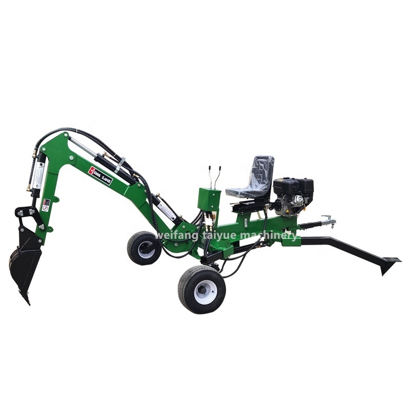 Hot sale factory price towable backhoe with 9-15hp gasoline engine