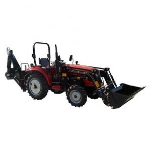 CE certificated factory price 4x4 compact tractor with loader and backhoe