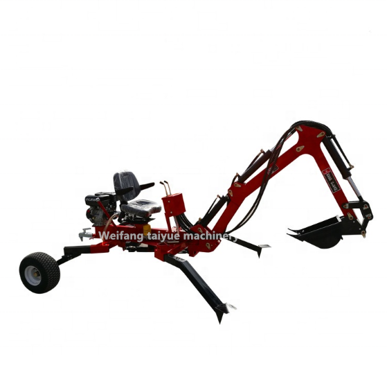 Hot sale factory price towable backhoe with 9-15hp gasoline engine