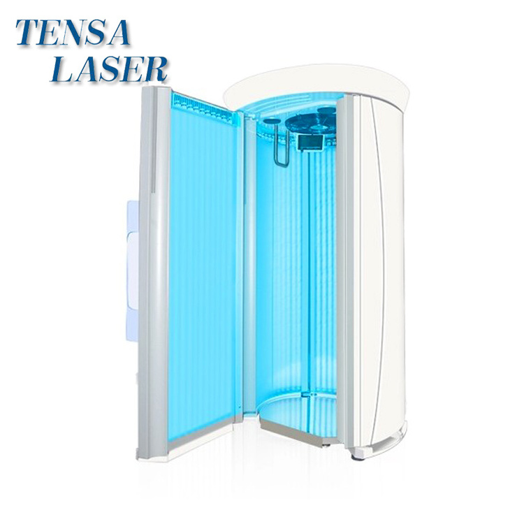 quality 48 52 lamps solarium tanning sun bed solarium canopy machine stand up commercial tanning and collagen beds