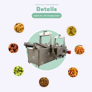 Automatic fish shrimp fryer machine commercial deep soyabean corn nut chicken frying machine continuous peanut nut fryers