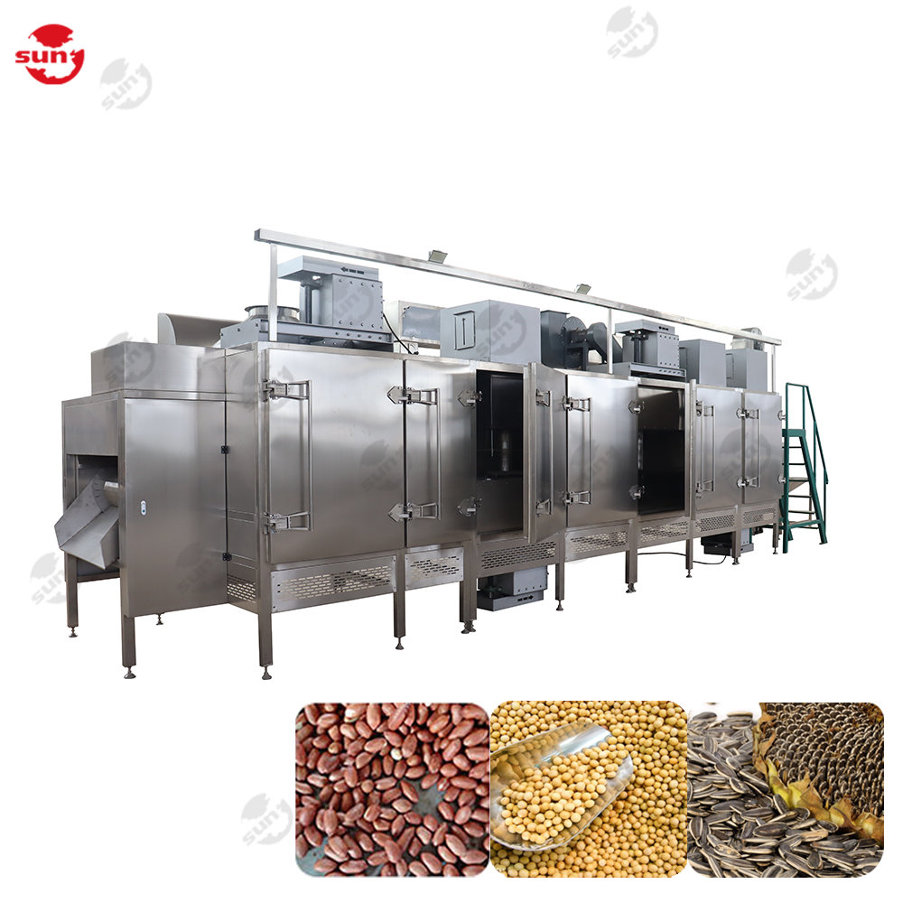 Continuous automatic nuts roasting machine roaster peanut roasting machine