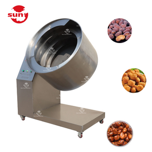 Automatic nut and spices ingredients  mixing machine flavored nuts making  equipment flour sugar salt coating peanut machine