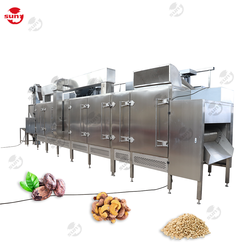 Continuous automatic nuts roasting machine roaster peanut roasting machine