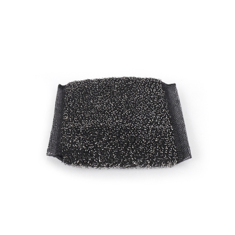 Hot sell kitchen dishwashing stainless steel wire sponge scrubber black scourer