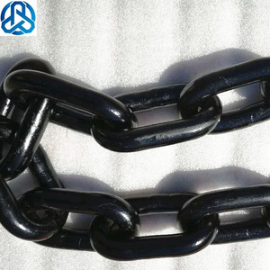 Factory Direct Sales 18*64mm 20*80mm Black Heavy Duty Alloy Steel Welded Mining Round Link G80 Link Chain