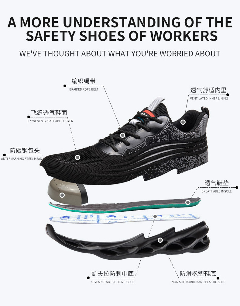 Custom high quality security steel toe protect Industrial Work composite toe cat safety shoes for men safety shoes